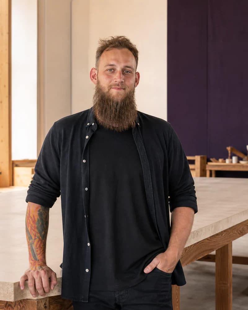 Rafael Hager im hellen Kotodama Studio.